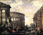 Giovanni Paolo Panini Ancient Roman Ruins oil